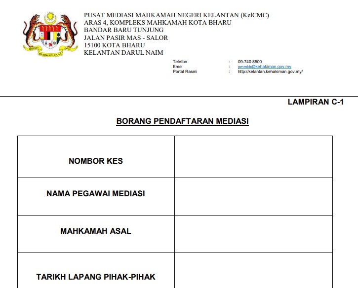 Mediation form